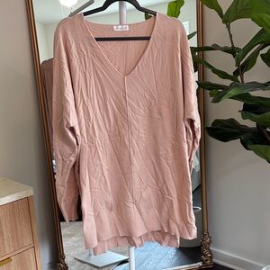 Chic Soul Blush V-Neck Tunic